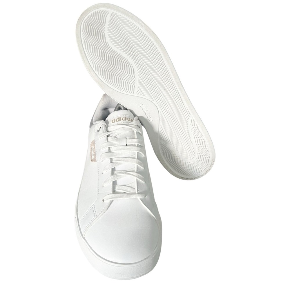 White Low-Top Leather Sneakers - Picture 5 of 6